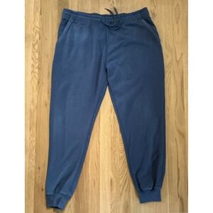 J.Crew Men's XL Garment-Dyed French Terry Joggers Sweatpants Blue 100% Cotton